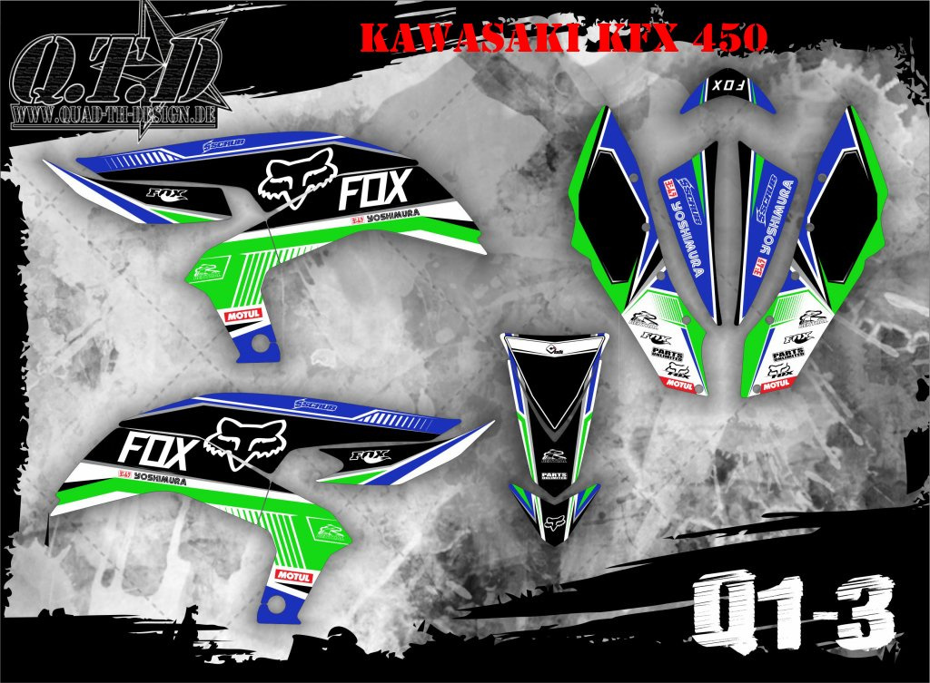 Example picture for thr colors, Fox Q1-3 for Kawasaki KFX 400
